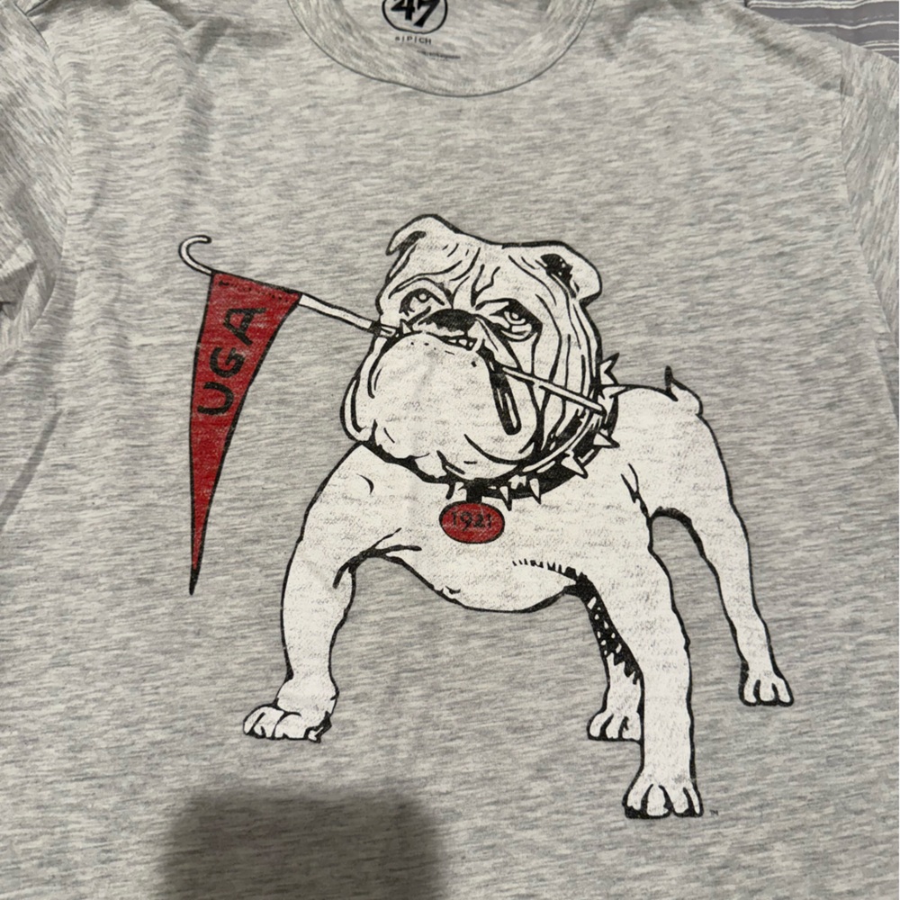 47 Gray and Red Bulldog Dog Clothing